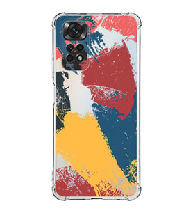 Xiaomi Redmi Note 11s Kamera   Korumalı Antishock Kapak Brushstroke Tasarımlı Şeffaf Kılıf