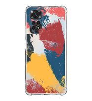 Xiaomi Redmi Note 11s Kamera   Korumalı Antishock Kapak Brushstroke Tasarımlı Şeffaf Kılıf