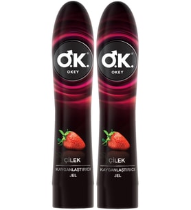 Okey Kayganlaştırıcı Jel 100ML Çilekli (2 Li Set)