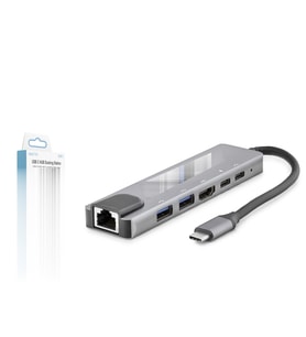 Type-C Combo Hub Hdmi 4K Usb 3.0 Lan 6 Port - Gri HDX7791