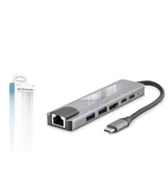 Type-C Combo Hub Hdmi 4K Usb 3.0 Lan 6 Port - Gri HDX7791