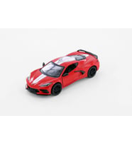 Kinsmart 2021 Chevrolet Corvette Stingray C8 Livery Edition Diecast Car Set Kırmızı