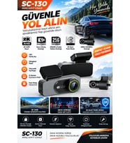 Sentinel SC-130 2K 2 Kameralı Araç Kayıt Kamerası – Gece Görüşlü – 256GB Destek – 24 Saat Park Modu
