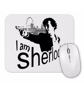 I Am Sher  Locked Sherlock Holmes Gun Mouse Pad