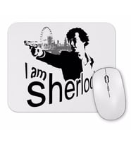 I Am Sher  Locked Sherlock Holmes Gun Mouse Pad