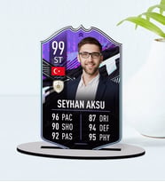 BK Gift Kişiye Özel Ahşap Biblo Futbolcu Kartı-9