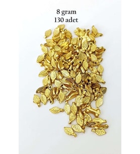 Oya Abiye Bileklik Kolye Pleksi Metalik Plastik Pul Altın Renk 8 gram 130 adet - BNC475