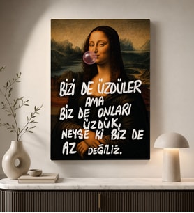 BK Gift Vintage Klasik Sanat Esprili Sözlü Dekoratif Kanvas Tablo - 12