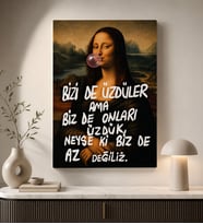 BK Gift Vintage Klasik Sanat Esprili Sözlü Dekoratif Kanvas Tablo - 12