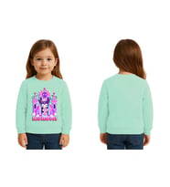 Unisex Kuromi Baskılı Çocuk Swaetshirt 3 İplik Şardonlu (Mint Yeşili)