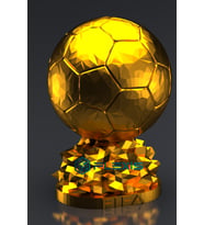 Fıfa Ballon D'or Maketi Gold Kaplama 20 Cm Kaliteli