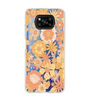 Poco X3 Pro Uyumlu Çiçek Desenli Şeffaf Telefon Kılıfı