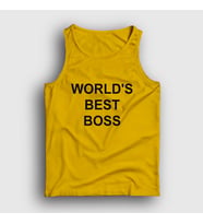 Presmono Unisex Sarı Worlds Best Boss The Office Atlet 346551tt (Sarı)