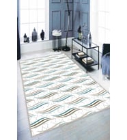 Turkuaz Spor Kaymaz Tabanlı Makinede Yıkanabilir Halı RUZ05 - 100 x 160 cm