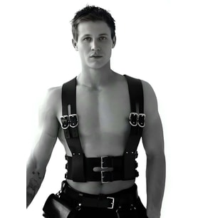 Mulvxbrf Brf02  Erkek  Giyim, Deri Erkek  Giyim, Deri Kelepçeli Erkek  Harness - Brfm118 (Mulvix)
