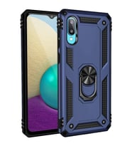 Durukar® Samsung Galaxy A02 Kılıf Sofya Yüzüklü Silikon Kapak - Lacivert
