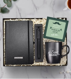 Kişiye Özel Defter & Kalem & Kupa Babalar Günü Hediye Seti