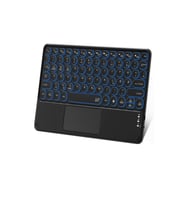 TCL TAB 10L Gen 2 10.1" Tablet Uyumlu Şarjlı Touchpadli Yuvarlak Tuş RGB Bluetooth Klavye