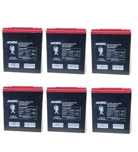 MONERO 12V-24 AMPER DİK E-BIKE AKÜ 6'LI PAKET (20 amper aynı ebatlarda) EBATLAR: 180 x 78 x 170mm