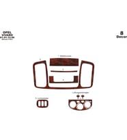 Meriç® Opel Vivaro-Traffic Ön Torpido Kaplama Maun 8 Parça 2001-2006 (Maun)