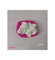 YY0183 İki Başlı Gül Yapraklı Silikon Kalıp