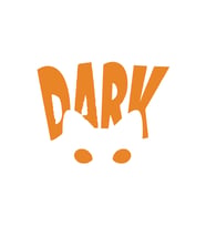 Dark Kedi Sticker 17x17 Cm Turuncu