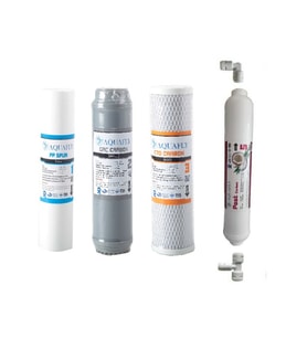 ( MEMBRANSIZ ) AQUAFLY Su Arıtma Filtresi G.A.C BLOK 4lü set 10" AÇIK KASA UYUMLU