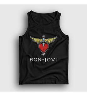 Presmono Unisex Siyah Logo Bon Jovi Atlet 20296tt
