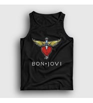 Presmono Unisex Siyah Logo Bon Jovi Atlet 20296tt