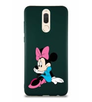 Huawei Mate 10 Lite Soft Premier Kapak Minnie Mouse-E Tasarımlı Silikon Kılıf - Yeşil (Şeffaf)
