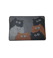 Nanbell Büyük Elekli Çift Katlı Kedi Kumu Paspası 75X59 cm Desenli No:1