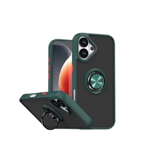 Newface Apple iPhone 17 Montreal Yüzüklü Silikon Kapak - Yeşil