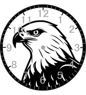 Kartal Model Duvar Saati - Kartallı Saat