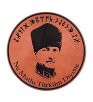 ATATÜRK Deri PEÇ  Ne Mutlu Türküm Diyene- Arma - Askeri Patch