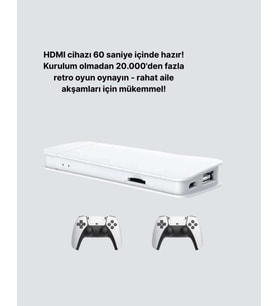 Kablosuz Kontrolcülü Retro Oyun Konsolu 20.000 Oyunlu