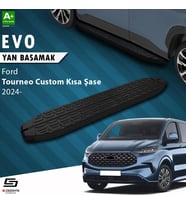 S-Dizayn Ford Tourneo Custom 2 Kısa Şase Evo Siyah Yan Basamak 223 Cm 2023 Üzeri A+ Kalite