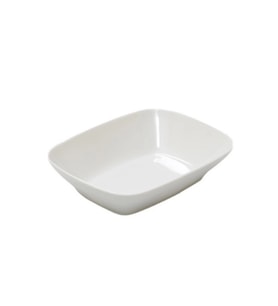 Tria TRA505 Polerin Köşeli Kayık Tabak 12x8 Cm (Beyaz)