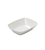 Tria TRA505 Polerin Köşeli Kayık Tabak 12x8 Cm (Beyaz)