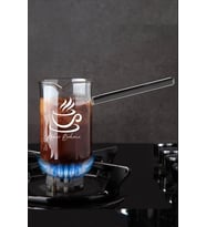 Ateşe Dayanıklı Cezve Borosilikat Cam Cezve 350 Ml