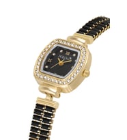 Polo Air Baget Taşlı Kordon Kare Kasa Şık Kadın Kol Saati Gold Siyah Renk PL-1620B3x