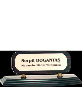 ODAK KUPA - Ahşap ve Cam Masa İsimlikleri - YZ-005 A - 10 cm