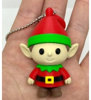 Özel Tasarım 3D Print Elf Anahtarlık - Renkli El Boyaması Görünümlü Dekoratif Figür