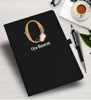 Kişiye Özel harf Tasarımlı  İsme Özel Defter ve Kalem