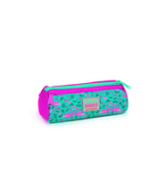 Coral High Kids Su Yeşili Pembe Flamingo Desenli Üç Bölmeli Kalem Çantası 22012