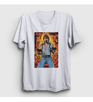 Presmono Unisex Beyaz Explosion Chuck Norris T-Shirt 257112tt