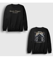 Presmono Unisex Siyah Bone Collector Grave Digger Sırt Baskılı Sweatshirt 548080tt