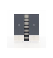 Arges Dolap 13 Raflı 6 Çekmeceli 2 Askılı 220x30x243 Antrasit-Antrasit/Aytaşı