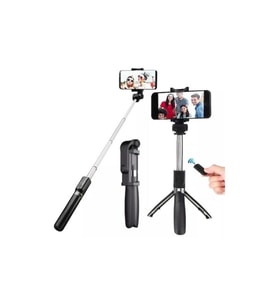 Pratik Bluetooth Selfie Çubuğu Tripod Monopod, Kolay Kullanım