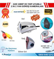 Yan Araç Kamerası AHD 1080P ve 720P Full HD Mini (Silver Gri) Özel Tasarım