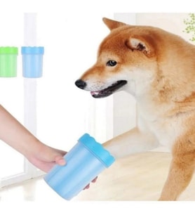 Pati Ayak Yıkama Kovası Silikon Jel Fırçalı Kedi Köpek (Küçük )
